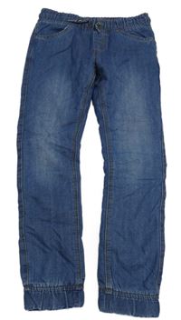 Modré zateplené skinny rifle C&A