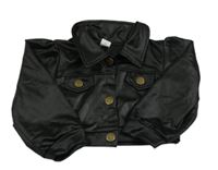 Černá lehká crop bunda s límečkem shein