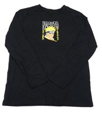 Černé triko s potiskem 