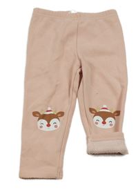 Světlerůžové zateplené legíny s koloušky C&A