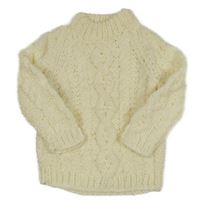Smetanový vzorovaný svetr 