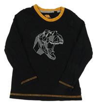 Černé pyžamové triko s dinem Lupilu