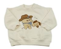 Smetanová mikina s medvědem H&M