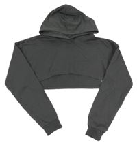 Tmavošedá crop mikina s kapucí Page one young