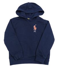 Tmavomodrá mikina s logem a kapucí Ralph Lauren