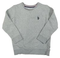 Šedá melírovaná mikina s logem U.S. POLO ASSN.