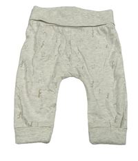 Světlešedé vzorované melírované tepláky Mothercare
