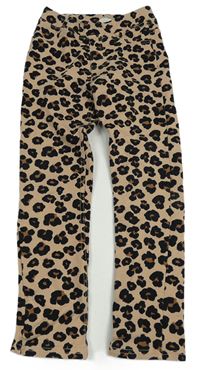 Béžovo-černé tregíny s leopardím vzorem H&M
