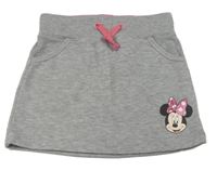 Šedá tepláková sukně s Minnie zn. C&A