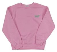 Růžová mikina s motýlkem Primark