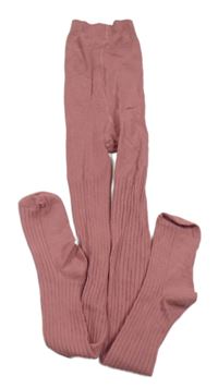 Starorůžové žebrované punčocháče PRIMARK