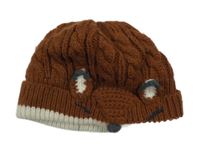 Hnědá vzorovaná čepice - liška Next