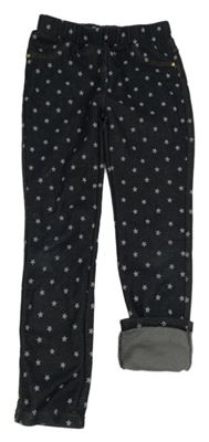 Tmavomodré zateplené tregíny riflového vzhledu a hvězdami Topolino