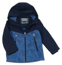 Tmavomodrá softshellová bunda s diny a kapucí C&A