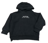 Černá mikina s logem a kapucí Baker