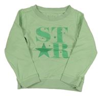 Světlezelená mikina s nápisem Tchibo