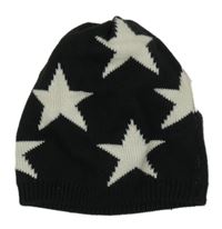 Černo-bílá čepice s hvězdami C&A