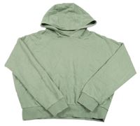 Světlezelená crop mikina s kapucí F&F