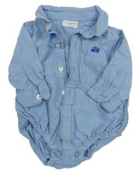 Světlemodré lehké riflové body s límečkem Next