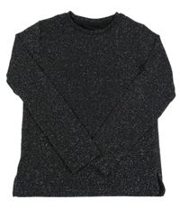 Černo-stříbrné třpytivé triko Dunnes Stores