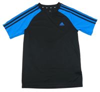 Černo-modré sportovní tričko s logem Adidas