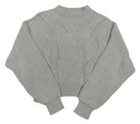 Šedý crop svetr H&M