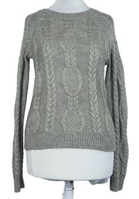 Dámský šedý vzorovaný svetr H&M