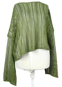 Dámský khaki ažurový crop svetr Topshop 