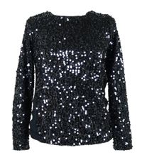 Dámská tmavomodrá flitrová halenka Oasis 