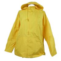 Dámská žlutá šusťáková jarní bunda s kapucí Dunnes 