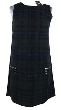 Nové - Dámské černo-modré kostkované šaty Atmosphere 