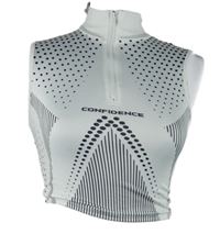 Dámský bílo-černý vzorovaný sportovní crop top Shein 