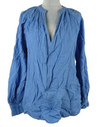 Dámská světlemodrá lněná halenka H&M