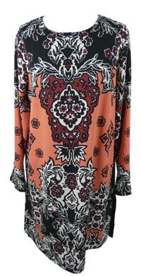 Dámské černo-růžové vzorované šaty H&M
