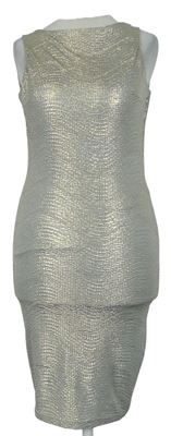 Dámské zlaté vzorované šaty Jane Norman