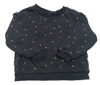 Antracitová mikina se srdíčky H&M