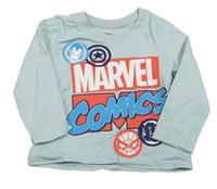 Světlemodré triko s nápisem Marvel