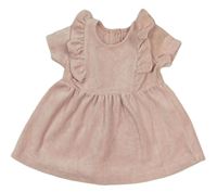 Světlerůžové sametové šaty Matalan