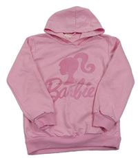 Růžová lehká mikina s Barbie a kapucí 