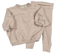 2set- světlerůžová oversize mikina s duhou+ legíny George