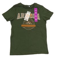 Khaki tričko s potiskem Pep&Co