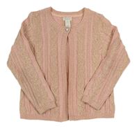 Růžovo-zlatý pletený cardigan Monsoon