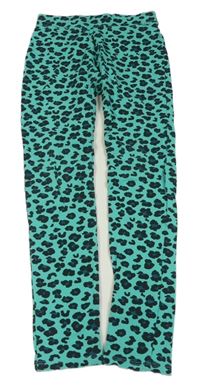 Tyrkysové legíny s leopardím vzorem WE