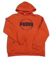 Červená mikina s logem a kapucí Puma