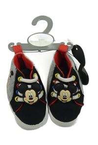 Nové - Černo-šedé capáčky s Mickey Mousem Disney