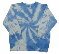 Modro-bílá batikovaná mikina s výšivkou Next