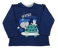 Tmavomodrá mikina se želvou Ergee