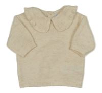 Světlebéžový svetr s límečkem F&F