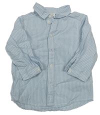 Světlemodro-bílá pruhovaná košile H&M