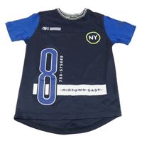 Tmavomodré sportovní tričko s nápisy George